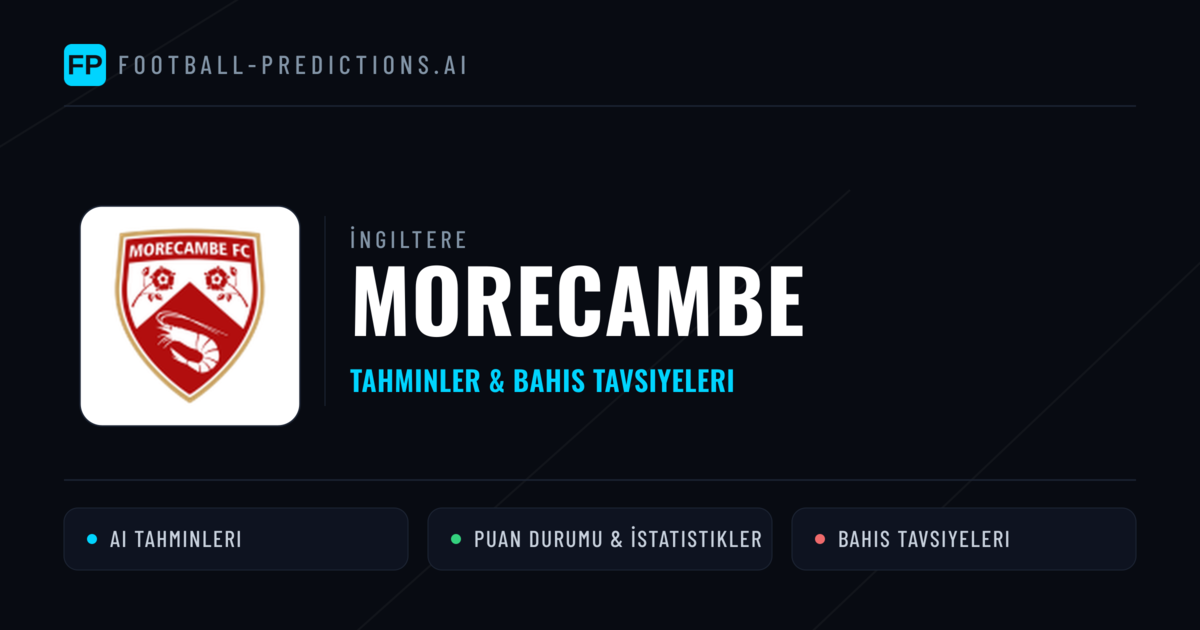Morecambe Tahminleri & İstatistikler