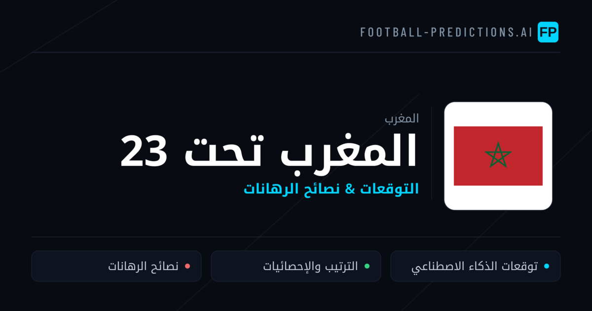 المغرب تحت 23 توقعات واحصائيات