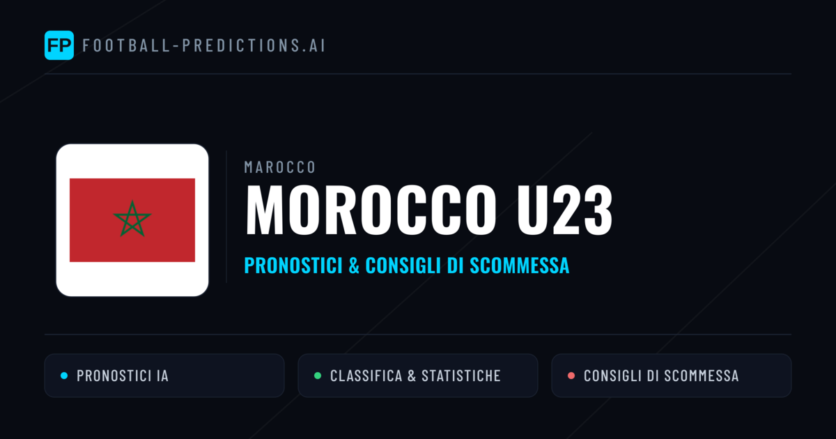 Pronostici e Statistiche Morocco U23