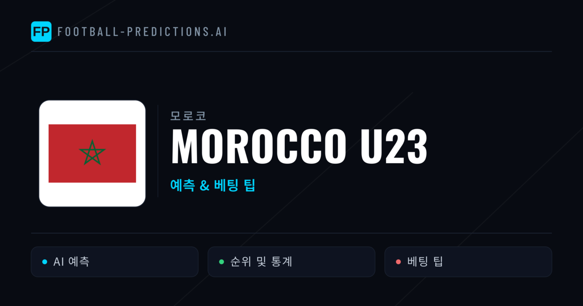 Morocco U23 축구 예측 & 통계