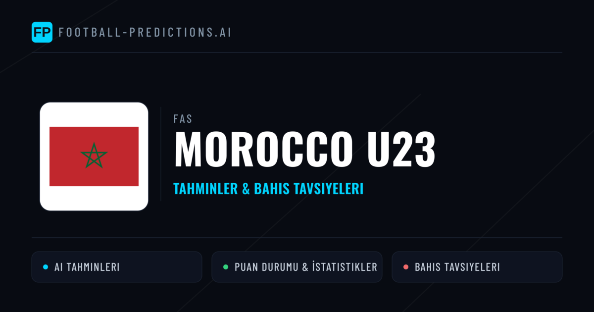 Morocco U23 Tahminleri & İstatistikler
