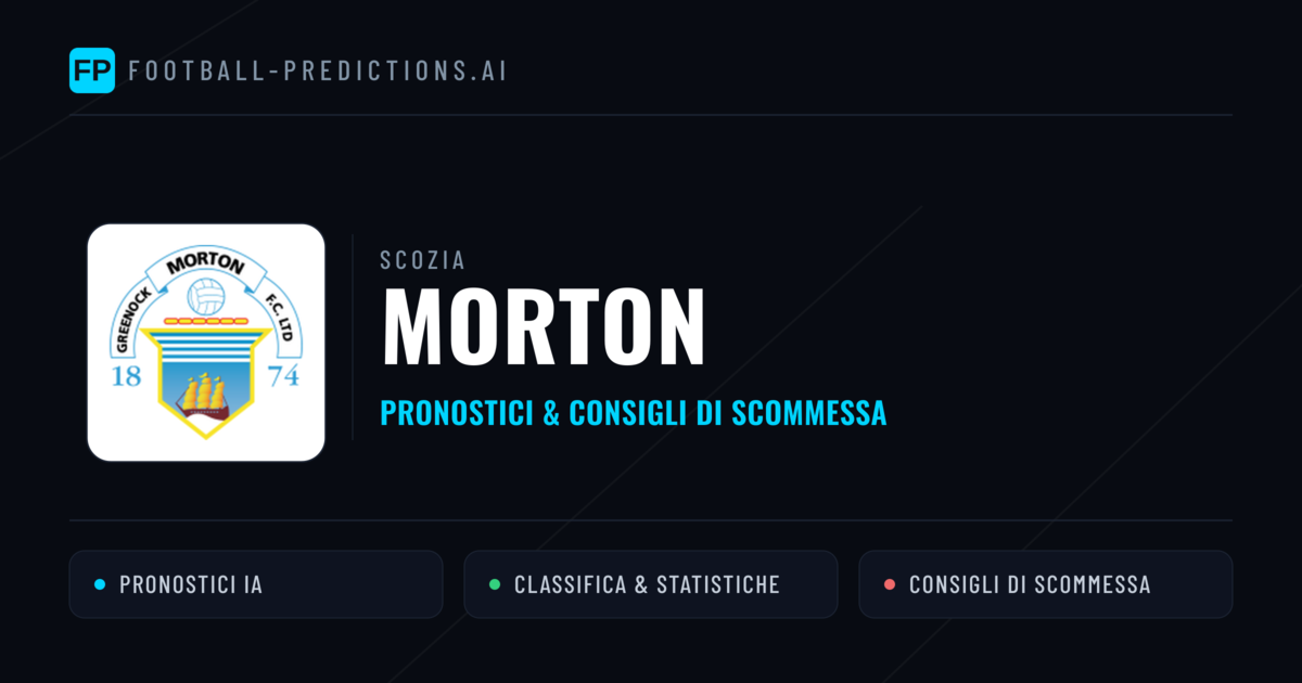 Pronostici e Statistiche Morton