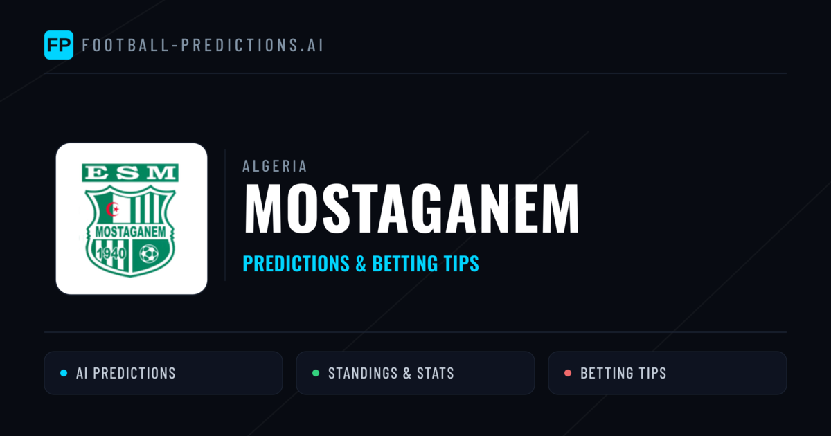 Mostaganem Predictions & Stats
