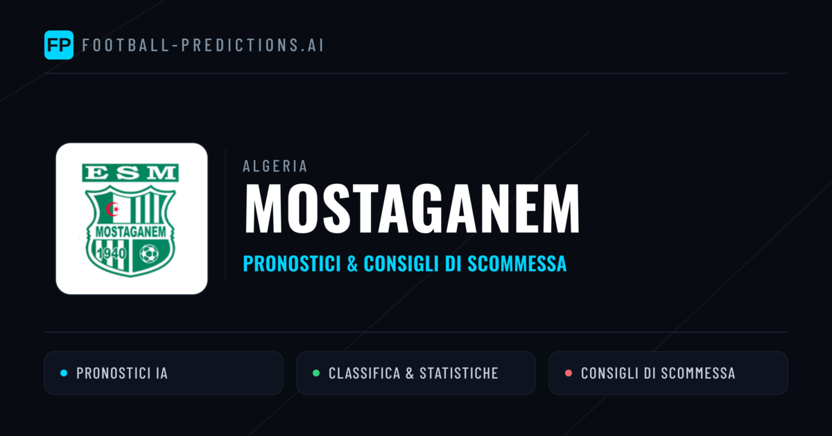Pronostici e Statistiche Mostaganem