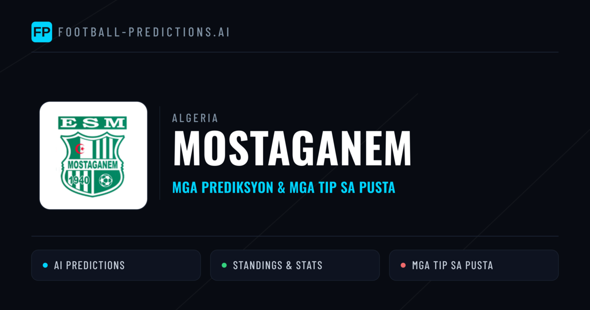 Mostaganem Predictions & Stats