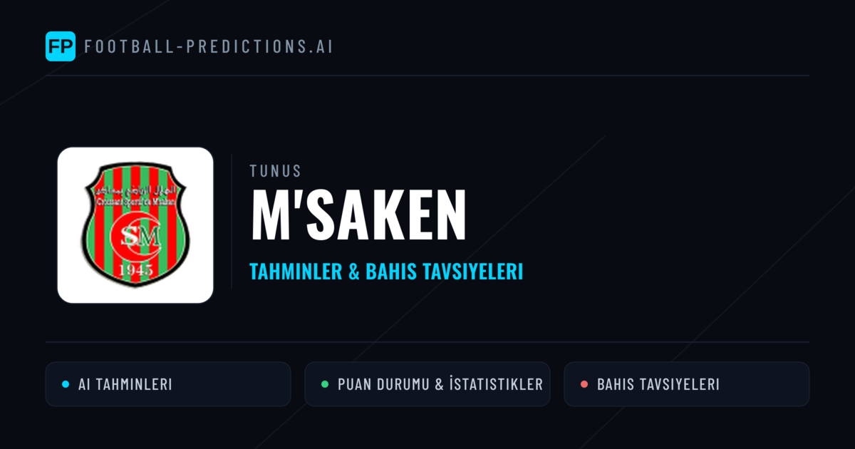 M'saken Tahminleri & İstatistikler
