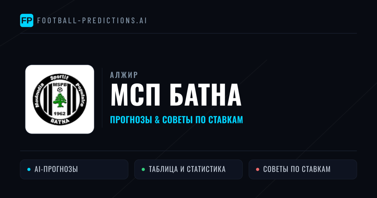 МСП Батна прогнозы и статистика