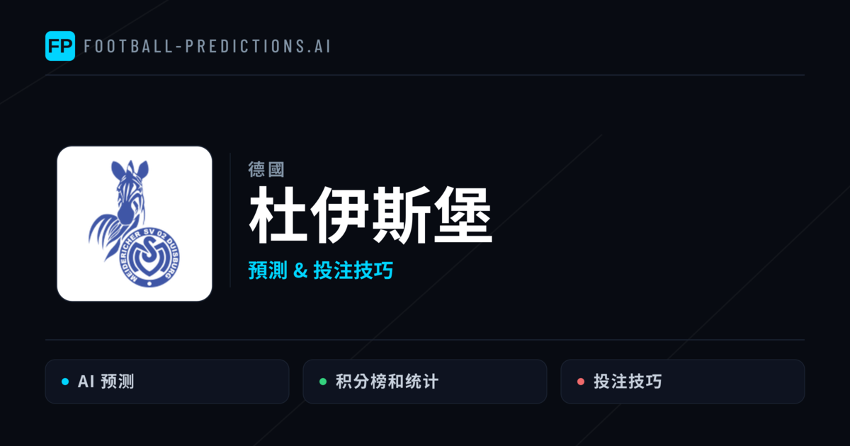 杜伊斯堡 運彩分析｜足球預測與數據