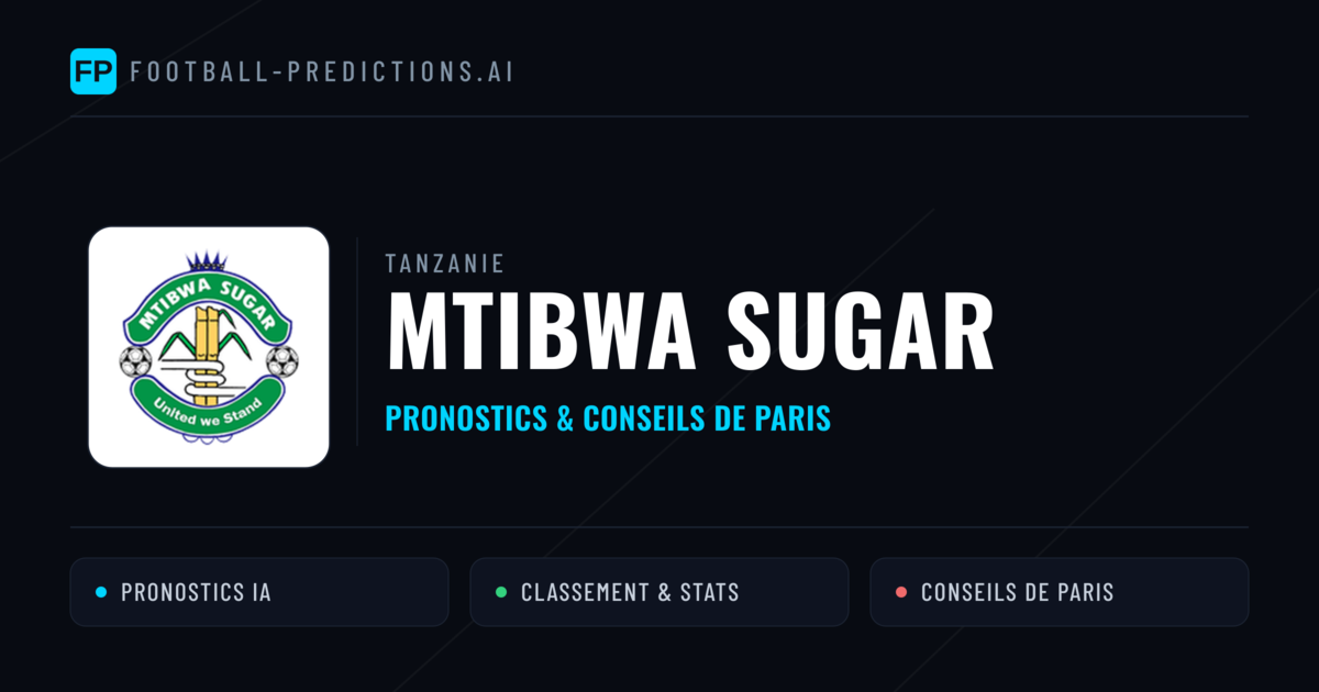 Mtibwa Sugar Pronostics & Statistiques