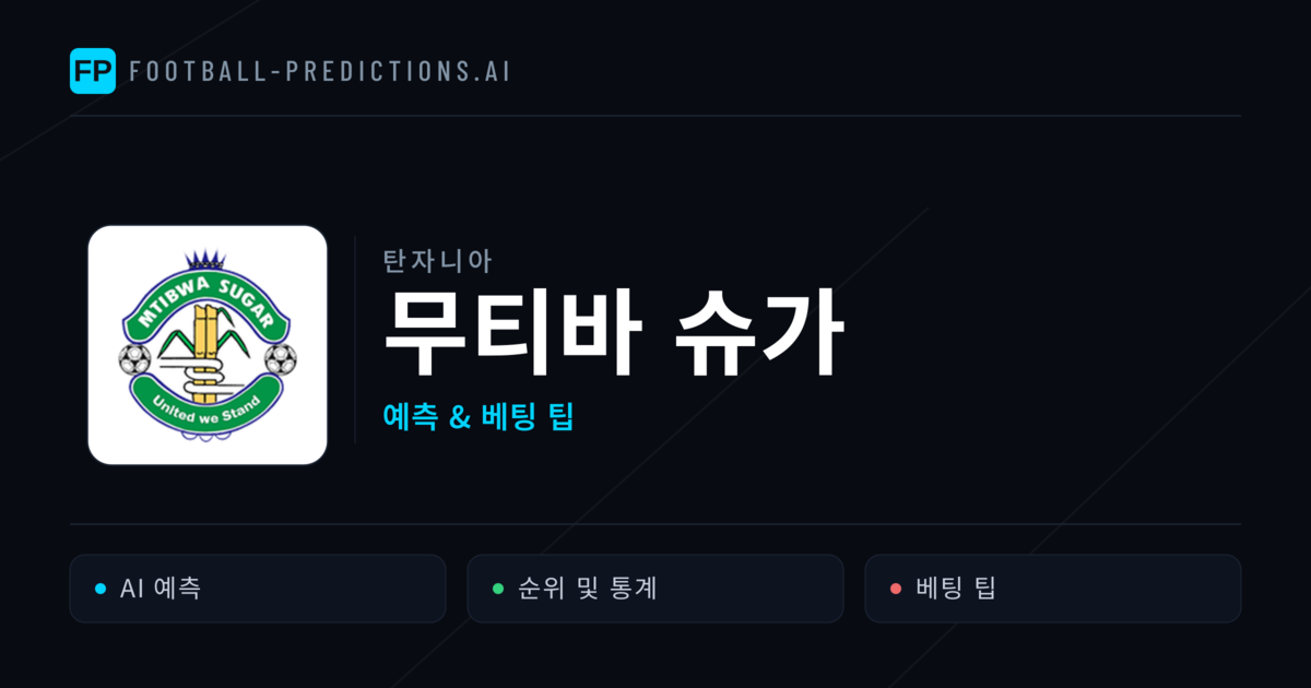 무티바 슈가 축구 예측 & 통계