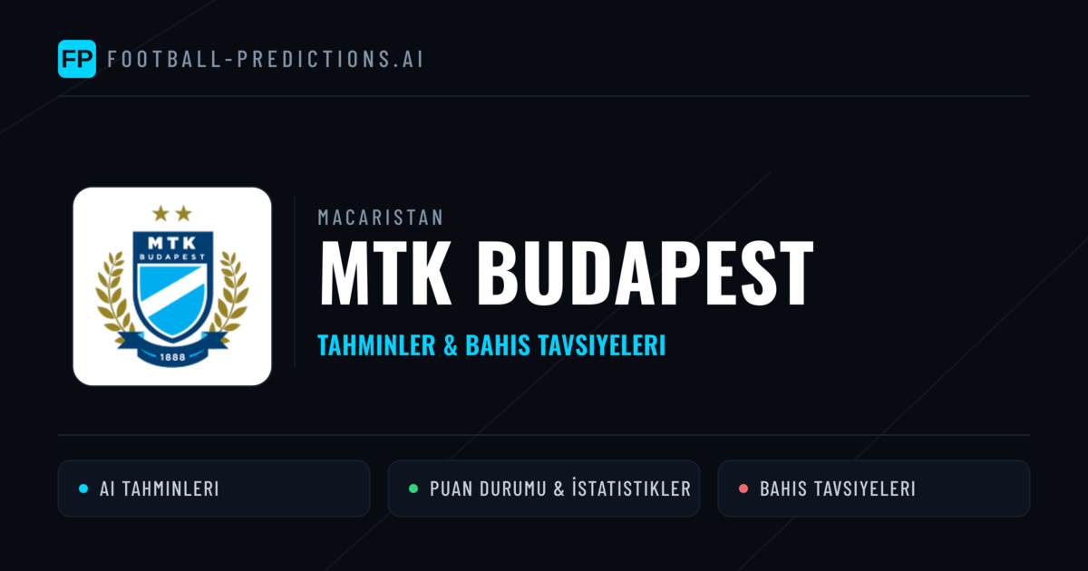 MTK Budapest Tahminleri & İstatistikler