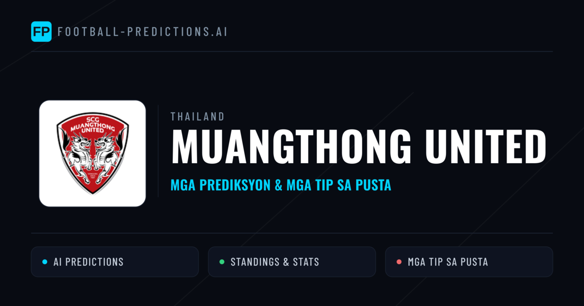 Muangthong United Predictions & Stats