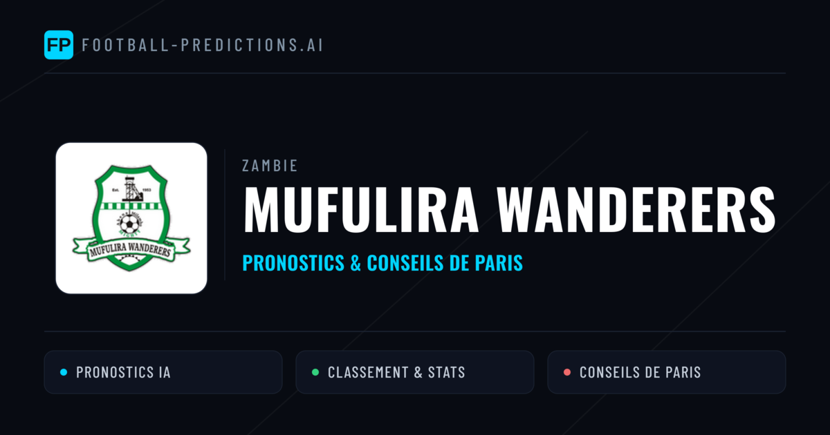 Mufulira Wanderers Pronostics & Statistiques