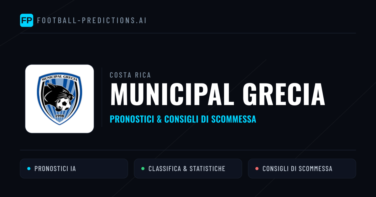 Pronostici e Statistiche Municipal Grecia