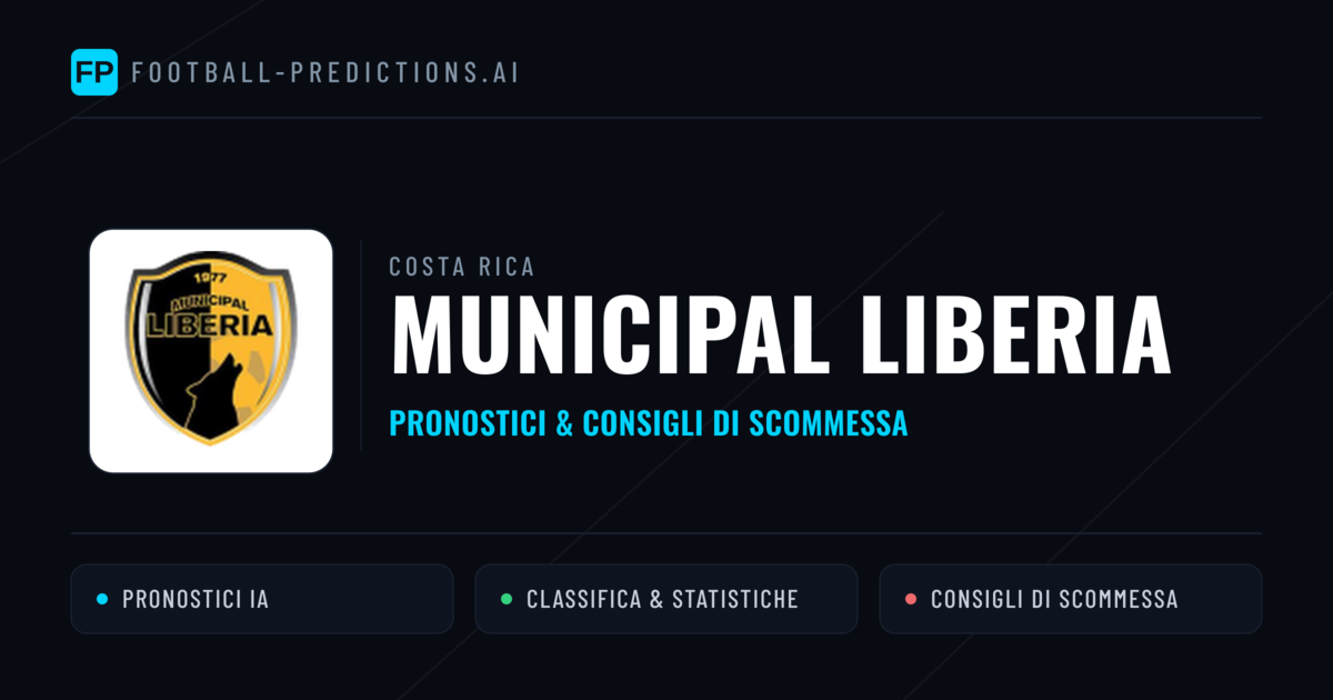 Pronostici e Statistiche Municipal Liberia