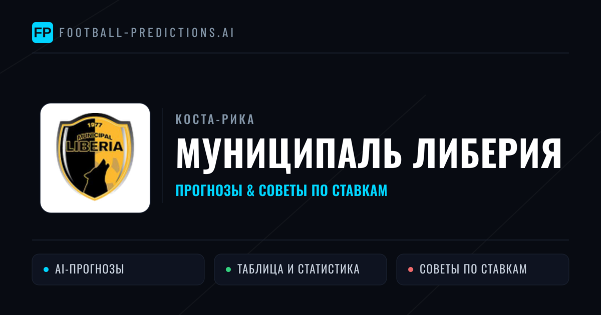 Муниципаль Либерия прогнозы и статистика