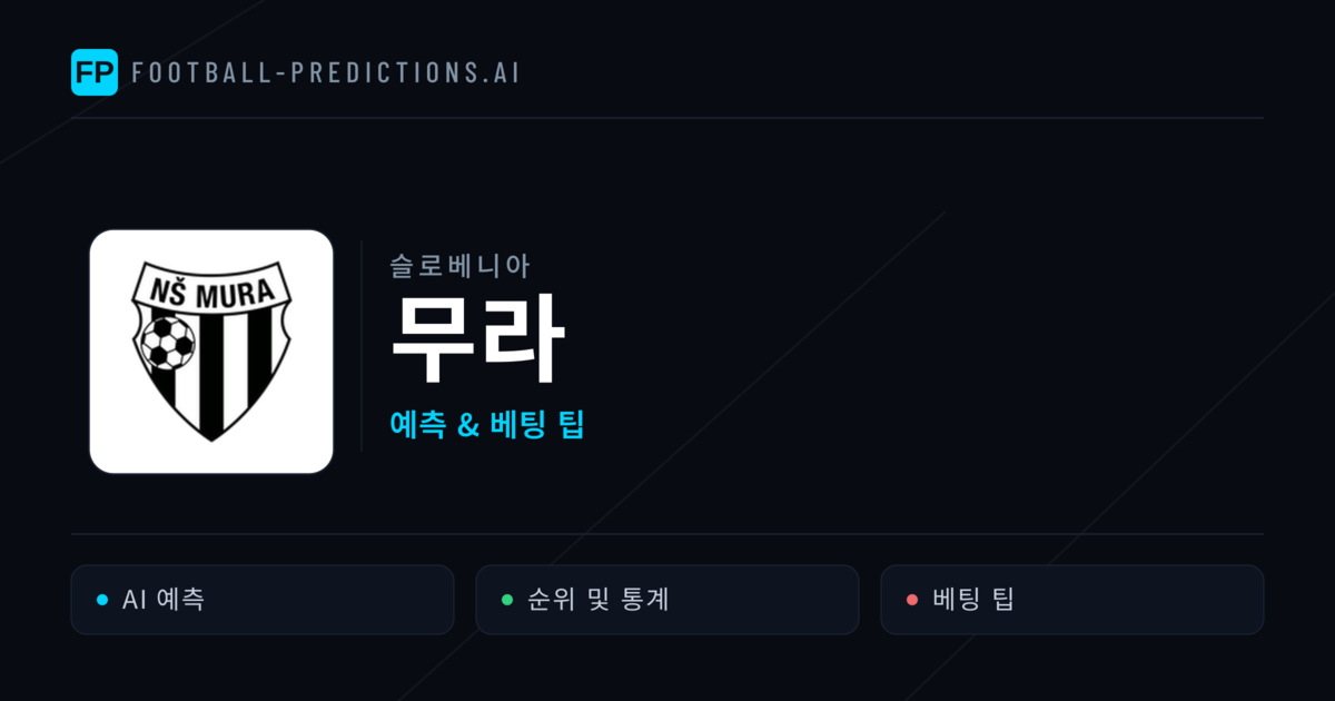 무라 축구 예측 & 통계