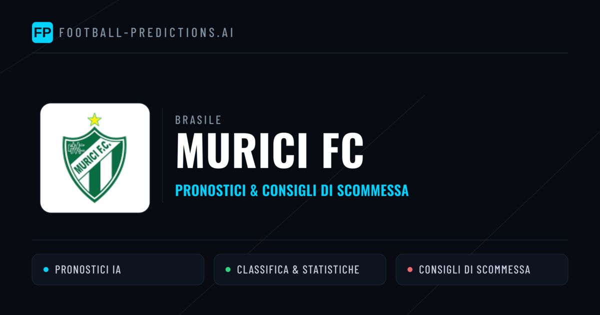 Pronostici e Statistiche Murici FC