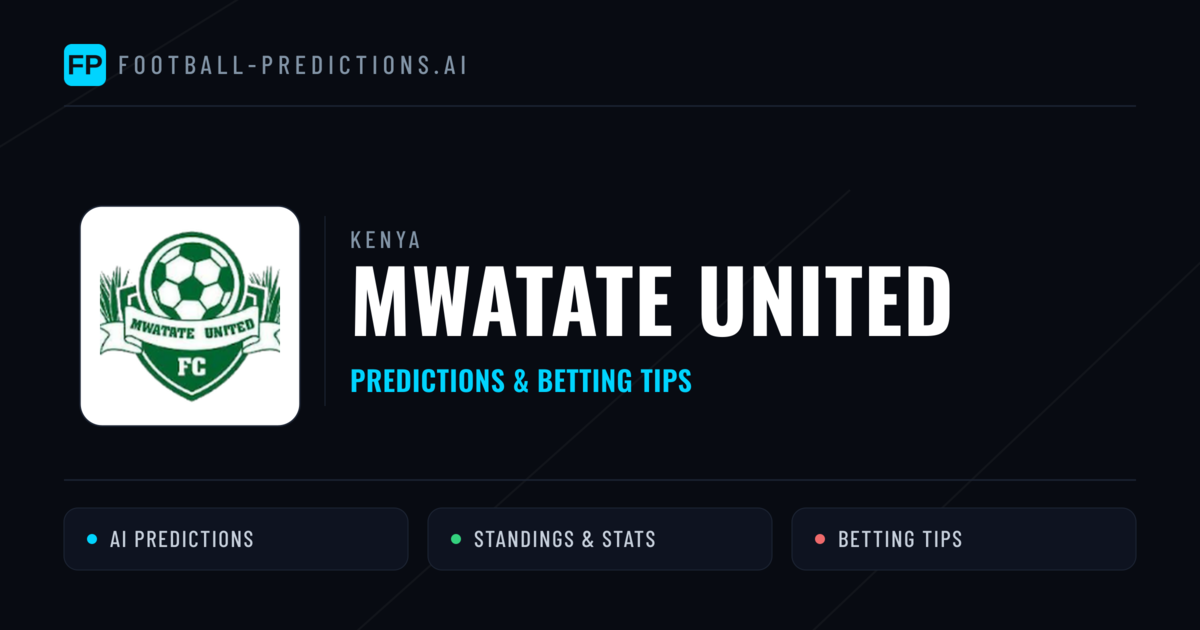 Mwatate United Predictions & Stats