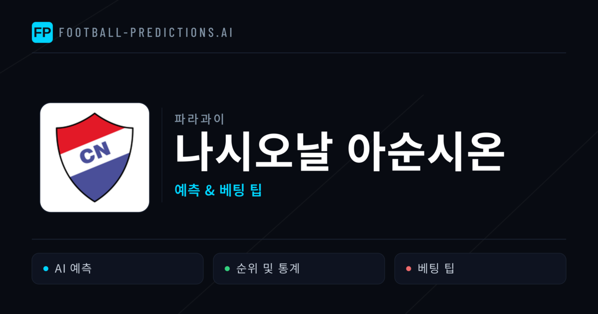 나시오날 아순시온 축구 예측 & 통계