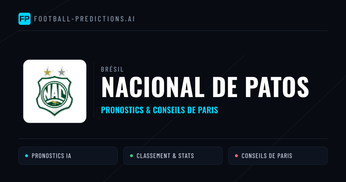 Nacional de Patos Pronostics & Statistiques
