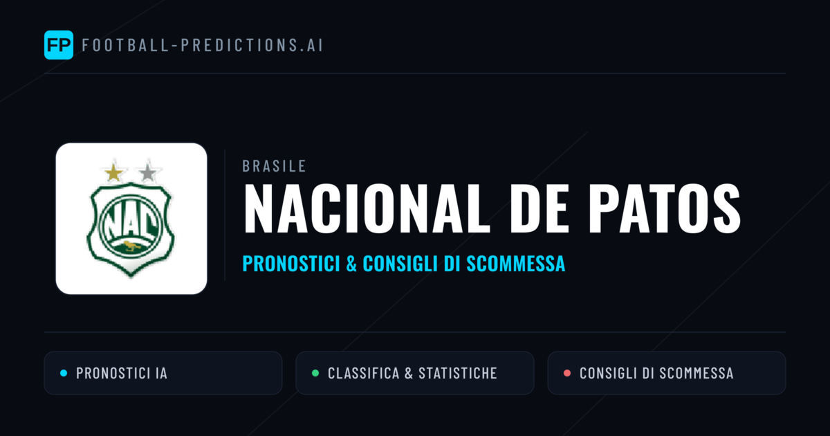 Pronostici e Statistiche Nacional de Patos