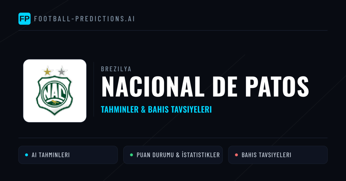 Nacional de Patos Tahminleri & İstatistikler