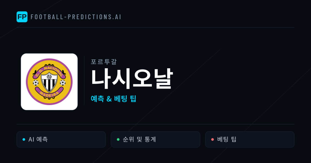 나시오날 축구 예측 & 통계