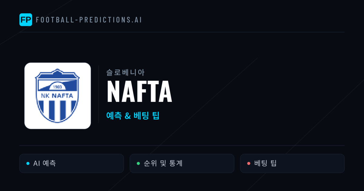 Nafta 축구 예측 & 통계