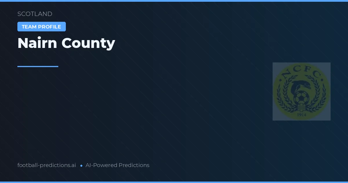 Nairn County Pronostics & Statistiques