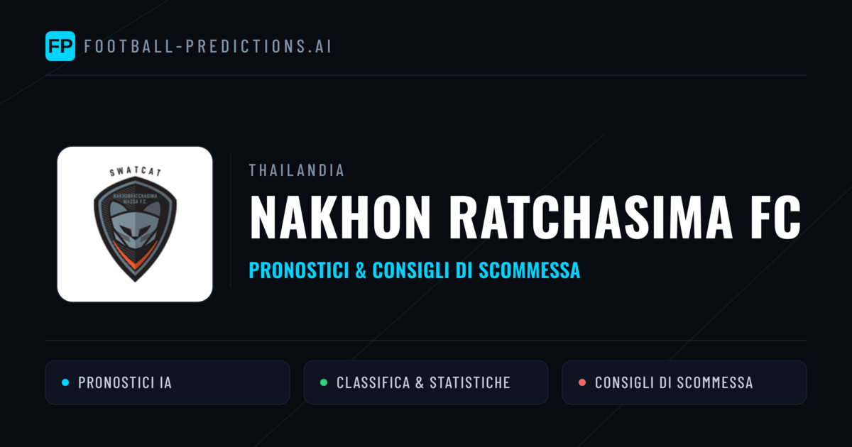 Pronostici e Statistiche Nakhon Ratchasima FC