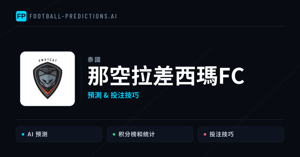 那空拉差西瑪FC 運彩分析｜足球預測與數據