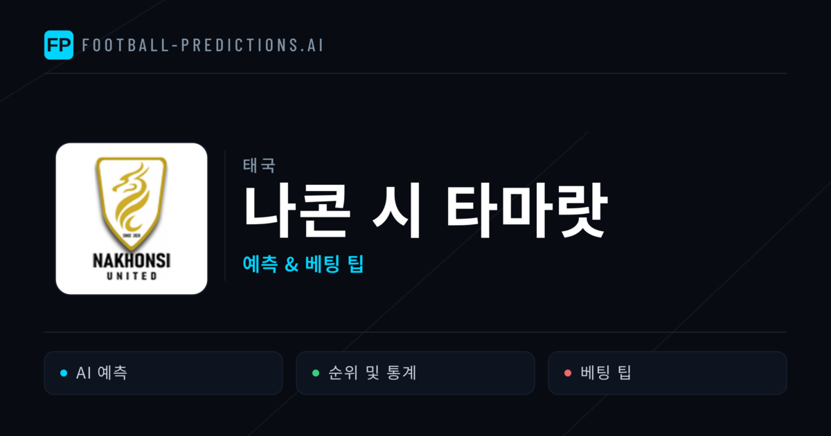 나콘 시 타마랏 축구 예측 & 통계