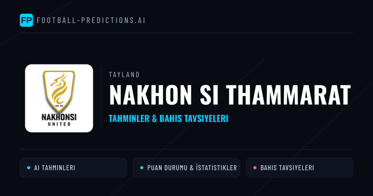 Nakhon Si Thammarat Tahminleri & İstatistikler