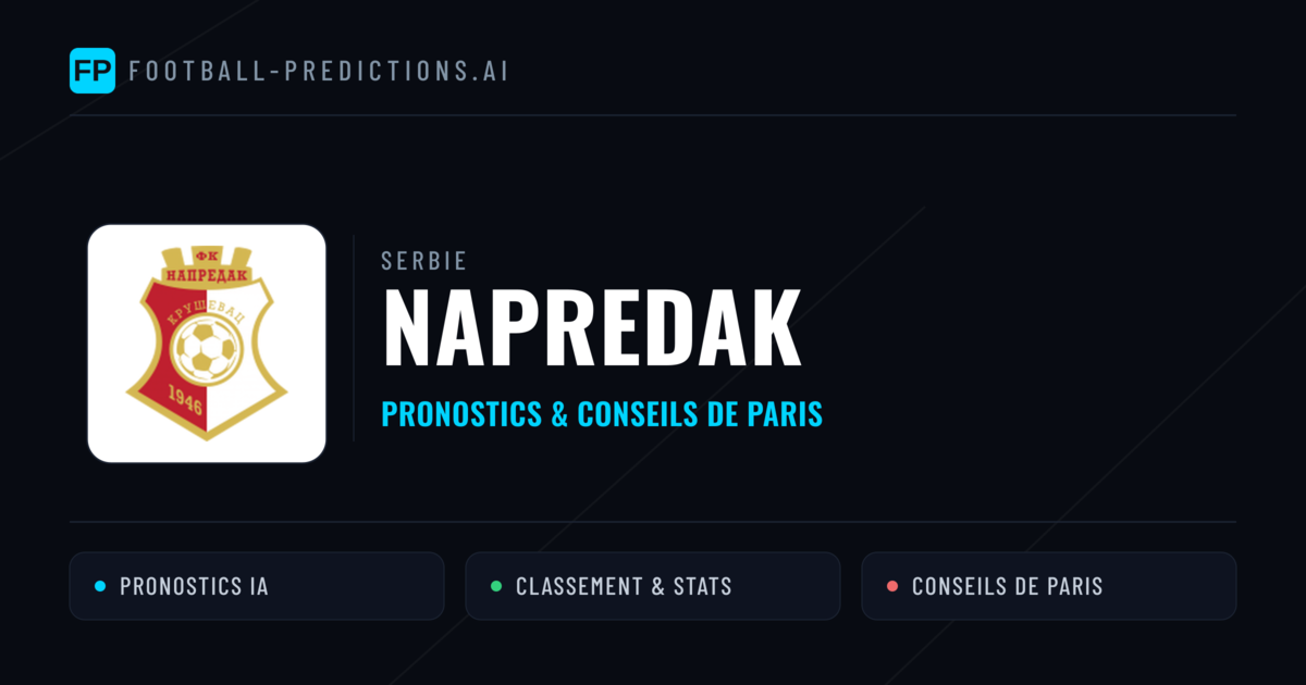 Napredak Pronostics & Statistiques