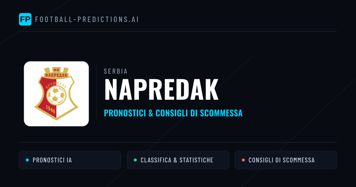 Pronostici e Statistiche Napredak
