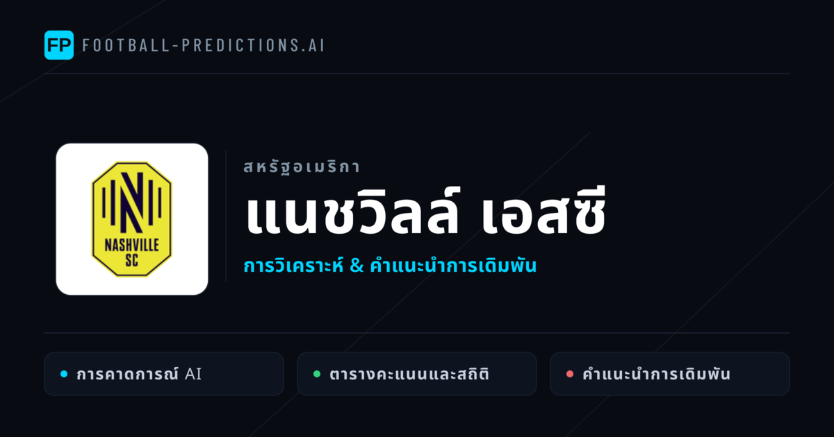 แนชวิลล์ เอสซี การวิเคราะห์และสถิติ