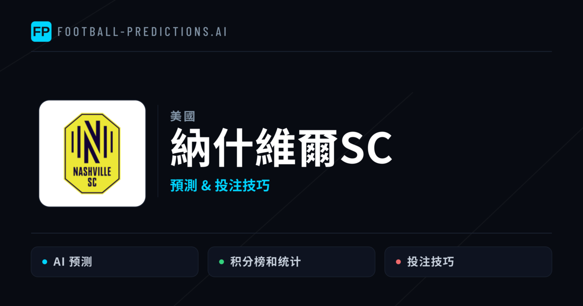 納什維爾SC 運彩分析｜足球預測與數據