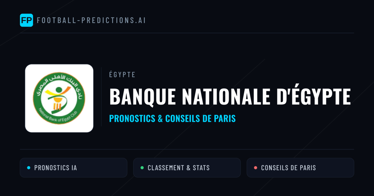 Banque Nationale d'Égypte Pronostics & Statistiques