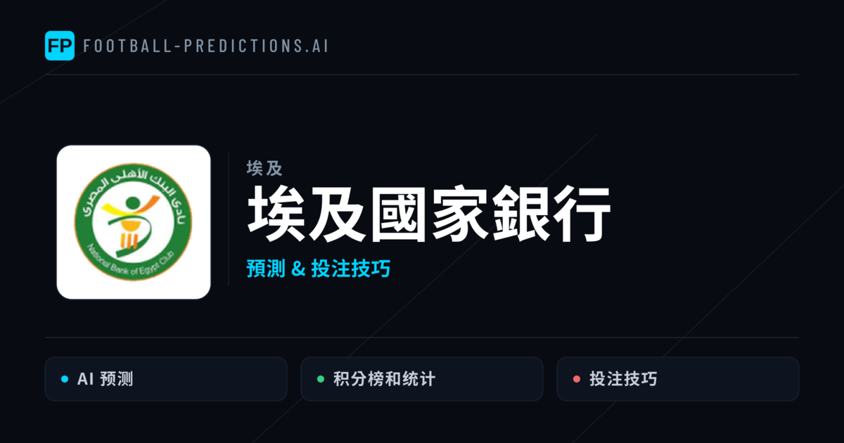 埃及國家銀行 運彩分析｜足球預測與數據