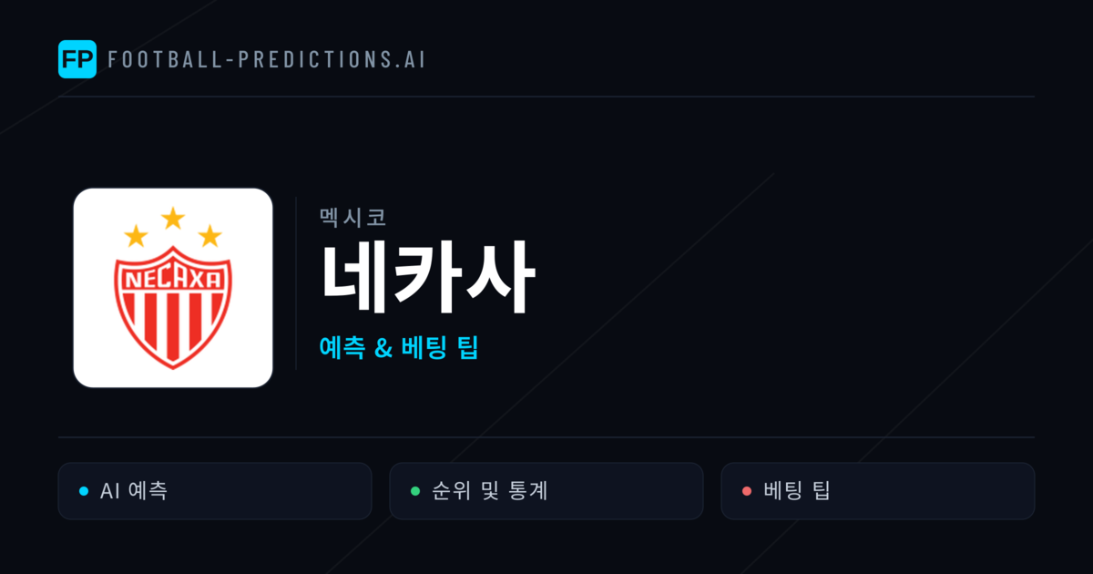 네카사 축구 예측 & 통계