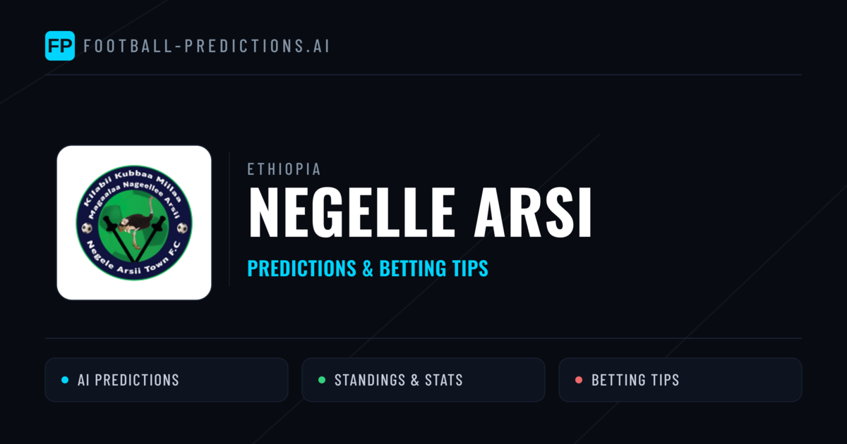 Negelle Arsi Predictions & Stats