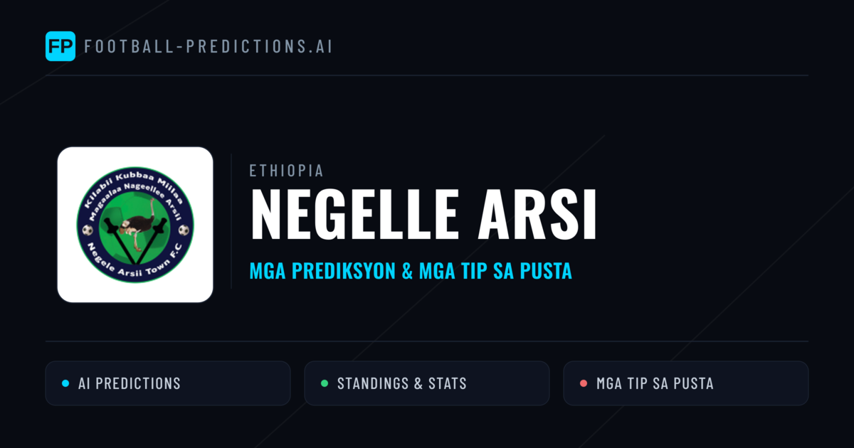 Negelle Arsi Predictions & Stats