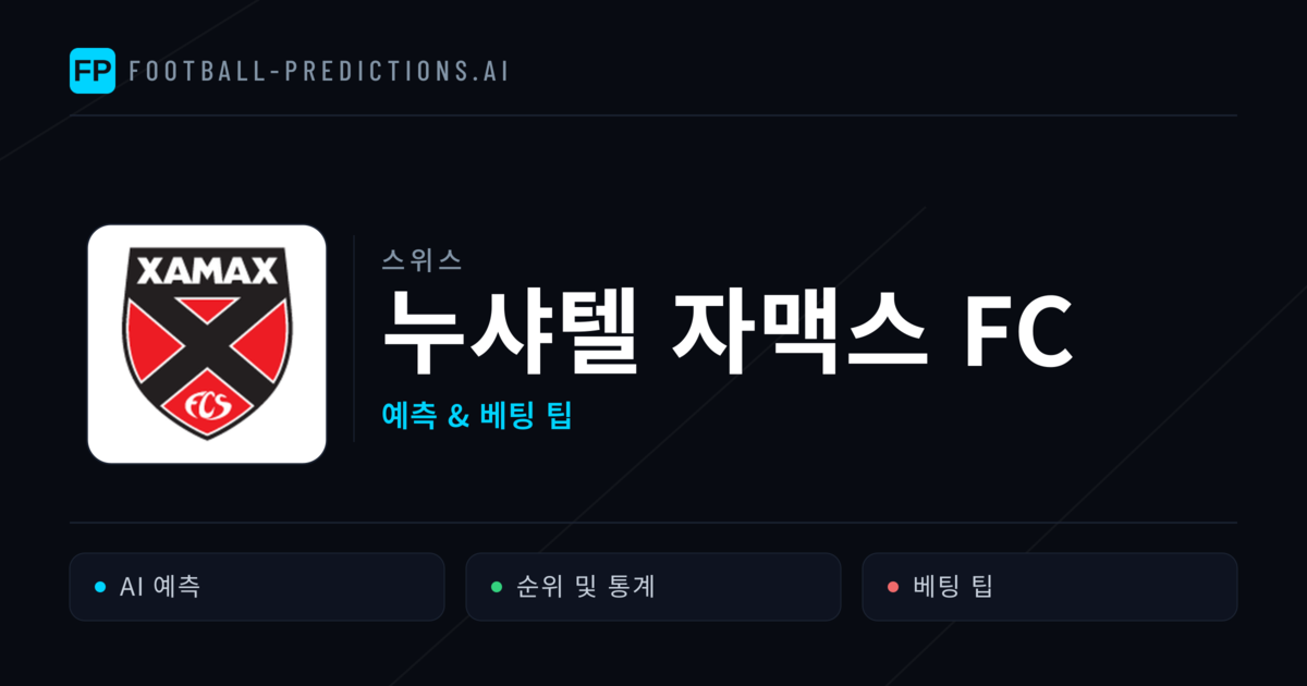 누샤텔 자맥스 FC 축구 예측 & 통계