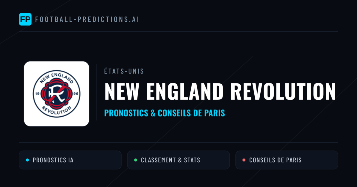 New England Revolution Pronostics & Statistiques