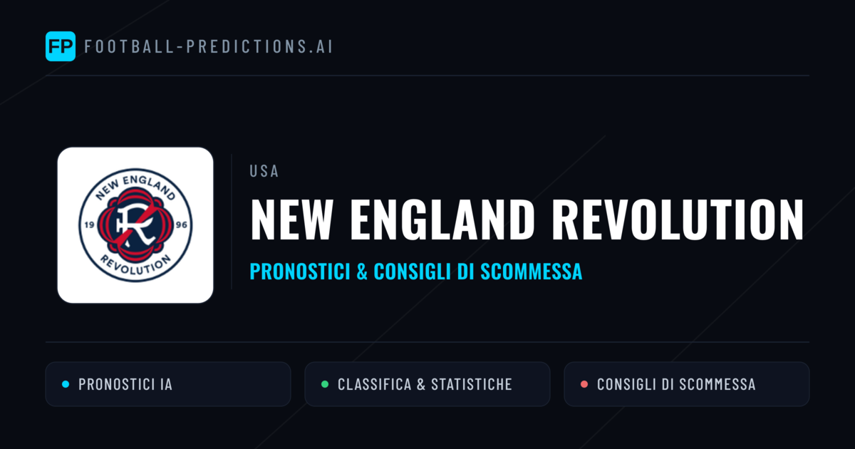 Pronostici e Statistiche New England Revolution