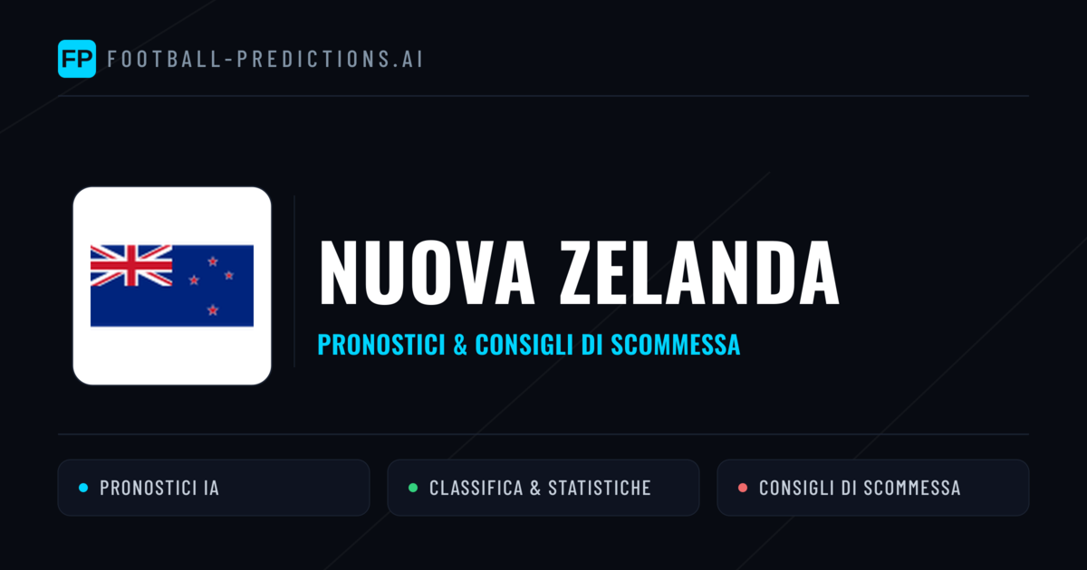 Pronostici e Statistiche Nuova Zelanda