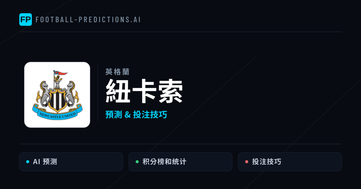 紐卡索 運彩分析|足球預測與數據