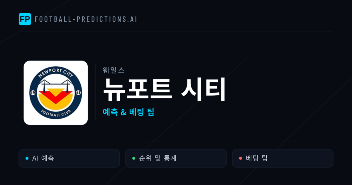 뉴포트 시티 축구 예측 & 통계
