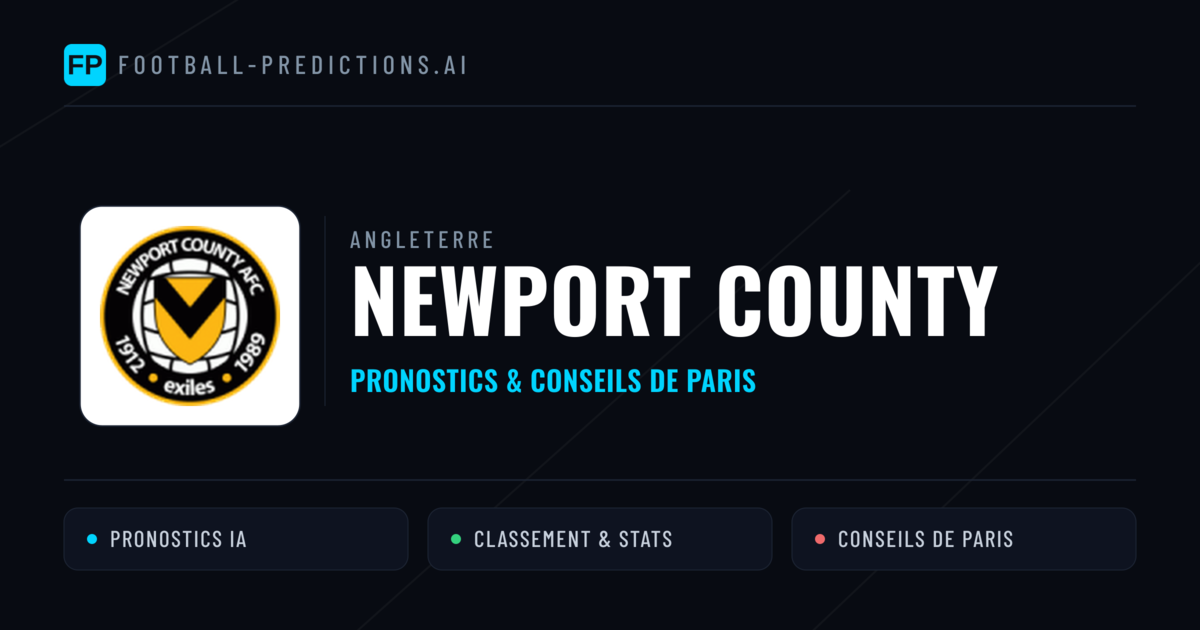 Newport County Pronostics & Statistiques